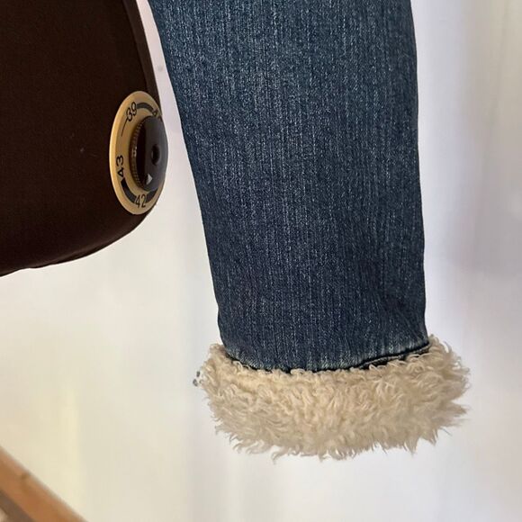 Vintage Aeropostale Sherpa lined Jean jacket womens size XL y2k stranger things - Picture 3 of 10